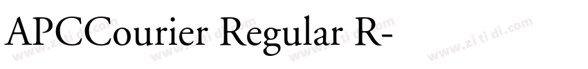 APCCourier Regular R字体转换